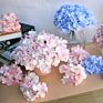 Artificial Silk Hydrangea Flower Heads for Wedding Home Party Backdrop Decoration Flowers Panels Crafts Diy