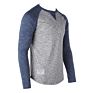 Athletic T Shirt for Men Rib Knit Long Sleeve Crew Neck Color Block Baseball Raglan Casual Tee Shirts