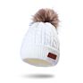 Autumn and All-Match Children's Warmth and Cute Big Hair Ball Curled Twist Baby Wool Knitted Hat