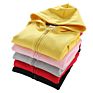 Autumn and Zipper Hooded Boy's and Girl's Children's Sweater with Fleece Pure Color Zipper Hoodies for Kids Children