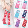 Autumn Fancy Funny Unicorn Cartoon Animal Cotton Stocking Knee High Little Girls Children Kids Socks with Drawing