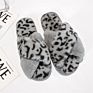 Autumn House Shoes Women Home Leopard Slippers Warm Faux Fur Ladies Cross Soft Plush Furry Female Open Toe Shoes
