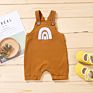 Baby Boys Girls Rompers Newborn Kids Baby Boys Sleeveless Rainbow Print Jumpsuit One-Pieces Suspender Jumpsuits