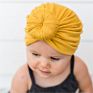 Cotton Solid Color With Donuts Knotted Newborn Headscarf