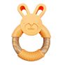 Baby Easy to Hold Cute Animal Shape Wood Teether Rabbit for Bunny Teether Toy