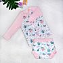 Baby Girl Print Baby Swimwear Suit Long Sleeve Shirts and Pants Swim Diaper, Baby Swimdress Easy to Wear