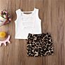 Baby Girls Casual Elastic Waist Leopard Print Mini Skirt