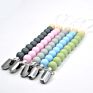 Baby Shower Gift Teether Toys Pacifier Clips Silicone Teething Beads Chain Bpa Free Pacifier Clip Holder