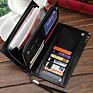 Baellerry Black Long Wallet Men Pu Leather Wrist Rfid Wallet Minimalist Zipper Card Holder Wallet Men Purse