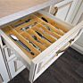 Bamboo Retractable Drawer Organizer Natural Bamboo Tableware Silverware Organizer Kitchen Utensils