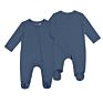 Bamboo Spandex Fiber Baby Footed Romper Long Sleeve Infant Solid Color Zipper Organic Bamboo Romper