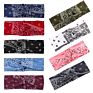 Bandana Headband Bohemia Elastic Hairband with Cashew Printing Soft Cross Paisl Hair Accessories for Women