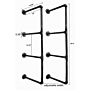 Bar Metal Wall Mounted Book Storage Holders Racks Toilet Industrial Pipe Shelf