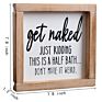 Bathroom Sign Home Decor Sign Wood Decorative Framed Wall Plaque Sign