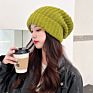 Beanie for Women Hat Knitted Acrylic Wool Hat Warm Cotton Bonnet Cap Female Hats for Girl