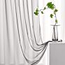 Bedroom Living Room Sheer Voile Curtains Translucent Solid Gray Sheer Curtains