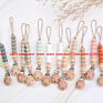 Beech Beads Mixed Silica Abacus Beads Baby Pacifier Clip Holder Pacifier Clips