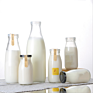 Beverage Glass Bottle Design Milk Bottle 200Ml 250Ml 500Ml 1000Ml Fresh Milk Bottle Glass with Lid