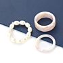 Big Square Geometric Aesthetic Women Jewelry Twisted Braided Leopard Chunky Korean Marble Resin Rings