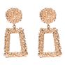 Big Vintage Earrings for Women Gold Color Geometric Statement Earring Earing Hanging Black Yellow Red Jewelry