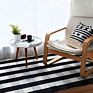 Black and White Cotton Buffalo Check Rug Outdoor Door Mat Home Plaid Area Carpet for Floor Kitchen Bathroom