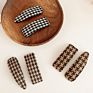 Black and White Fabric Hair Bb Clip for Elegant Lady Tick Tack Clip Hair Accessories for Thin Hair