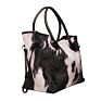 Black Cow Tote Bag Women Shoulder Bag Large Capacity Women Handbag with Pu Handles Dom-1061431