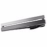 Black Gunmetal and Silver Split Bars Tie Pin Clips