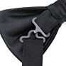 Black Solid Color Suit Matching Designer Satin Silk Bow Tie Mens