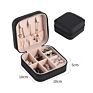 Black Traveling Jewelry Box Leather Travel Jewelry Box