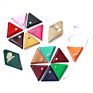 Blank Keychain Purse Triangle Pu Leather Snap Coin Pouch