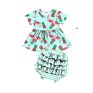 Blue Tie Dye Dress Set Kids Girl Girls Clothing Sets Kids Girls Short Set without on Maniking