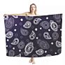 Blue/Purple Paisley with Mandala Pattern Beach Sarongs Soft Beachwear Comfortable Vogue Hawaiian Sarongs Beach Pareo