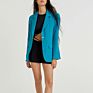 Bmurhm Za2021 Autumn Casual Women's Patch Pockets Single-Breasted Solid Color Ladies Blazer