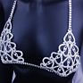 Body Chain Silver Bikini Bra Chain Suit Beach Waist Belly Chain Crop Top Underwear Body Jewelry Accessories for Women