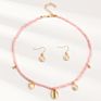 Bohemia Colourful Beads Tassels Jewelry Sets Rainbow Butterfly Shell Flower Pendant Necklace Earrings Sets