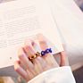 Bohemian Candy Color Resin Beads Finger Rings for Women Bijoux Elastic Stretch Finger Rings Jewelry (Kr079)