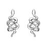Bohemian Earrings Jewelry 925 Sterling Silver 18K Gold Plated Ear Cuff Snake Stud Earrings