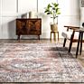 Bohemian Medallion Nevaeh Machine Washable Persian Microfiber Area Rug