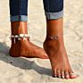 Bohemian Vintage Silver Color Wave Leg Chain Ankle Bracelet for Women Beach Anklet Anklets Foot Jewelry