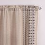 Boho Style Linen Embroidery Blackout Curtain for Living Room