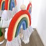 Boho Wooden Beads Rainbow Wall Hanging Children Kids Room Baby Nursery Decoration Macrame Rainbow Decor