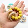 Bpa Free Baby Wooden Toys Teether Infant Baby Rattle