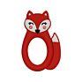 Bpa Free Food Grade Baby Rubber Chewing Ring Fox Shape Sensory Silicone Baby Teether Ring
