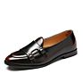 British Buckle Style Office Dress Shoes Original Retro Casual Leather Loafer Shoes for Men
