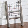 Brown Torched Countertop Storage 16 Inch Kitchen Rack Home Decortion Rustic Wood Ladder Towel Holder