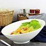 Buffet White Porcelain Oblique Fruit Salad Bowl Restaurant Cuisine Noodle Bowl Ceramic Dining Bowl