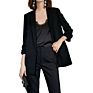 Business Casual Machine Washable Simple Pleats with Nine Split Sleeves Commuter Suit Jacket