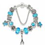 Butterfly Eiffel Tower Charm Bracelet Crystal Bead Diy Bracelet for Women Girls