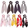 Butterfly Hair Tie Floral Print Bandana Personalized Designer Luxury Long Scarf Hair Scrunchies